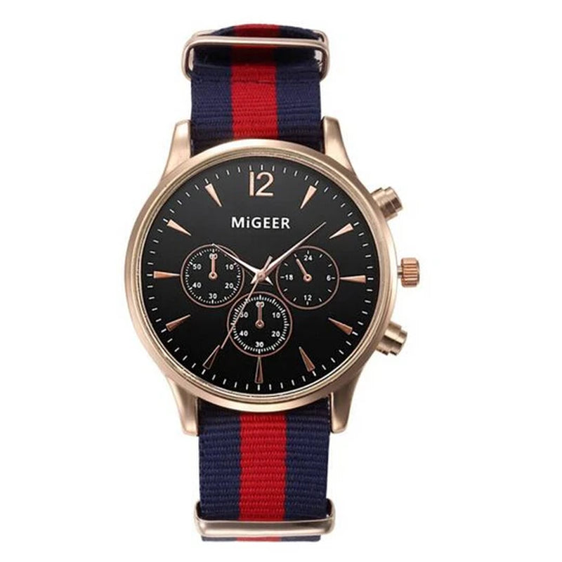 MIGEER Fashion Casual Men Watches Fabric Band Watches Quartz Wristwatches Relogio Masculino Horloge Vrouw Mannen Horloge 2019