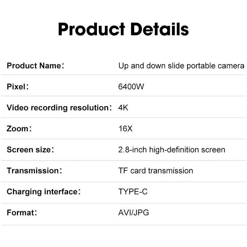 Digital Camera for Teens, Portable Digital Camera, Autofocus Vlogging Camera, Equipped with a Memory Card, 48-Megapixel Compact Point-And-Shoot Digital Camera, Suitable for Beginners, Equipped with 16X Zoom and Image Stabilization