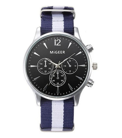 MIGEER Fashion Casual Men Watches Fabric Band Watches Quartz Wristwatches Relogio Masculino Horloge Vrouw Mannen Horloge 2019
